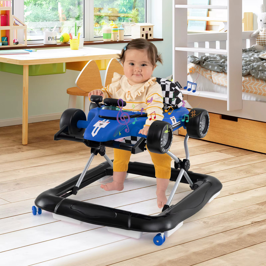 GOFLAME 4-in-1-Lauflernhilfe, Autoform, mit Lenkrad und Spieluhr, ab 1 Jahr - Bild 2