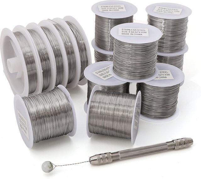 Beadia Edelstahldraht, Silber, Unisex - Bild 1