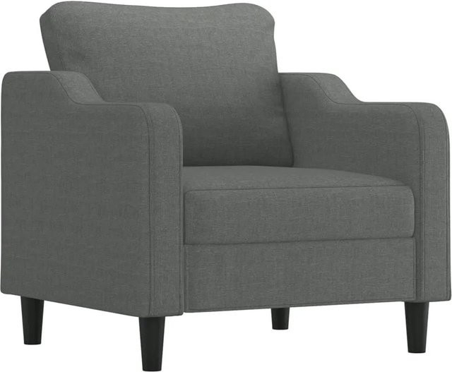 vidaXL Sessel Dunkelgrau mit Armlehnen und Metallgestell - Bild 1