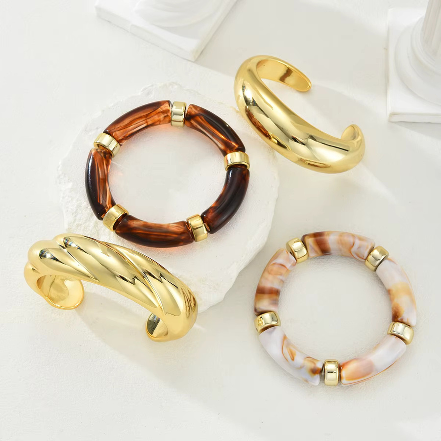 AY Armreif Set, Harz, Gold, braun, Damen - Bild 4