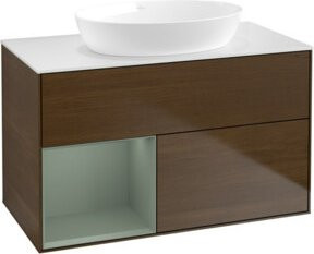 V&B Waschtischunterschrank Finion 100 Wandbeleuchtung in Weiß lackiert B/T/H: 100 x 50,1 x 50,1 cm - Bild 1