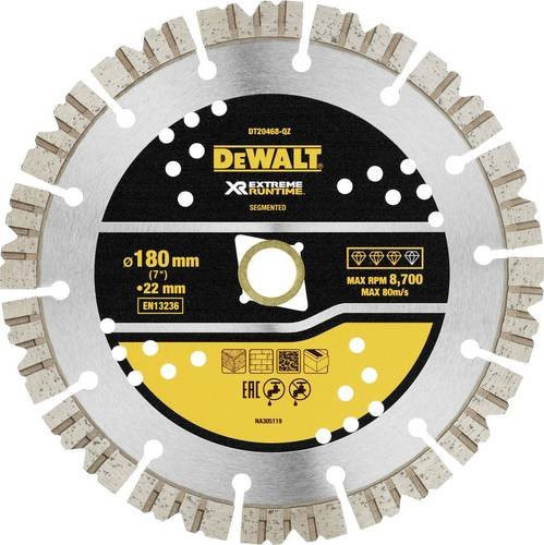 DeWalt Diamanttrennscheibe für Beton in Silber, Durchmesser: 180 mm - Bild 1