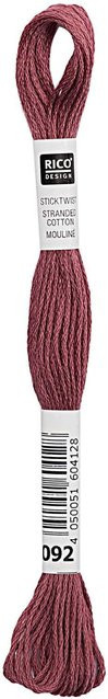 Rico Design Sticktwist aus Baumwolle in Brombeer, 8m - Bild 1