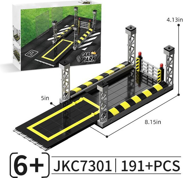 Wucifang Bags DIY Bausteine Parkplatz Spielzeugauto Garage, Modellbausatz, schwarz, ab 6 Jahren - Bild 1