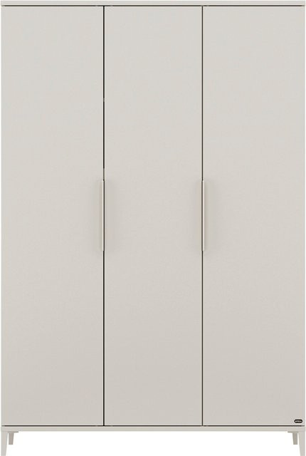 Kleiderschrank Sister Lou von Paidi, 3-türig, Beige-Weiß, H x B x T: 194,5 x 130,4 x 52,4 cm - Bild 1