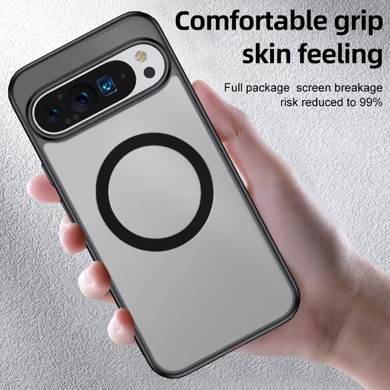 Robuste magnetische Airbag-Schutzhülle für Google Pixel 10a Pro XL 9 8 7 Pro in Transparent - Bild 3