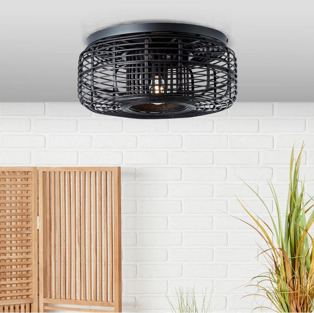 Brilliant Crosstown Deckenleuchte in Holz dunkel und Schwarz, Durchmesser: 45 cm - Bild 1