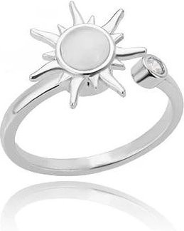 Anti-Stress-Angstring Sonne, Edelstahl, Silber, Damen - Bild 1