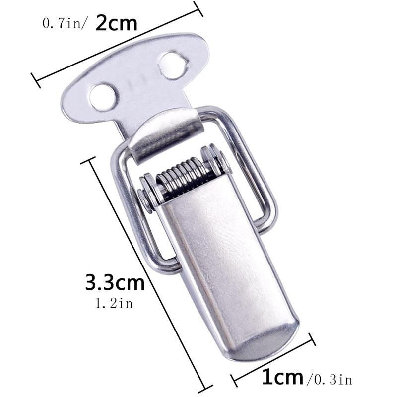 Binchi Outdoor Equipment Knebelverschlüsse aus Edelstahl in Silber, 12 Stück - Bild 2