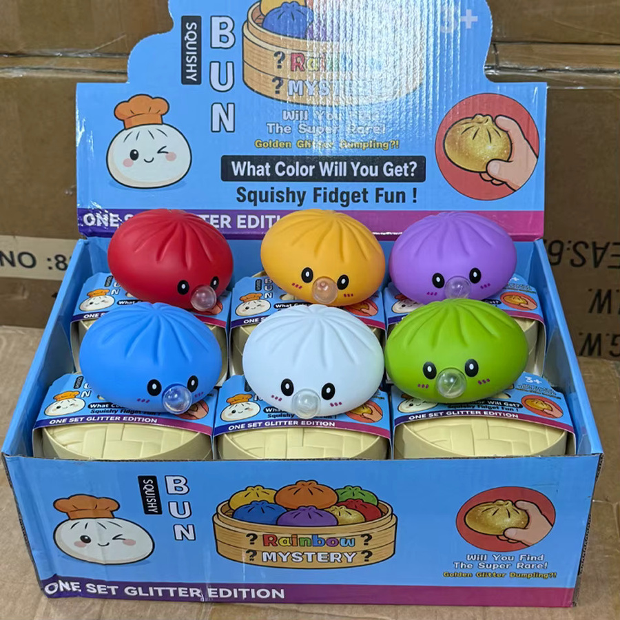 Bandai Blasen-Dumpling-Glitzer-Squishies, Sensorisches Quetschspielzeug - Bild 2