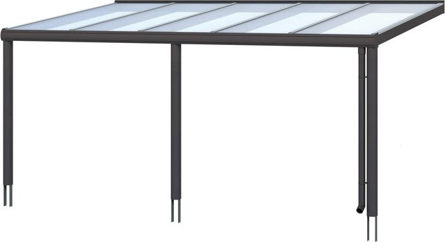 SKANHOLZ Terrassenüberdachung Garda in Anthrazit mit Polycarbonat-Dach, B/T: 541 x 357 cm - Bild 1