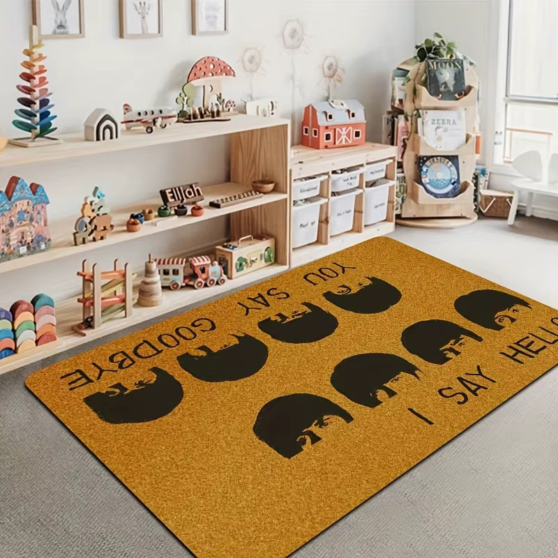 VIKAMA Bodenmatte Retro-Rock in Braun, rutschfeste Schmutzfangmatte für Innen- und Außenbereich, B/T: 60 x 40 cm - Bild 2