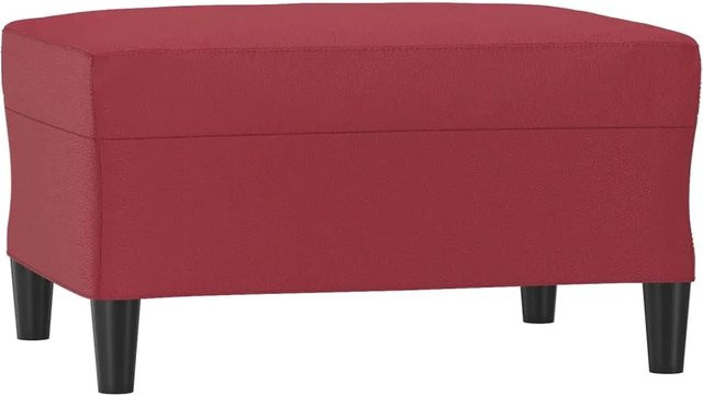 vidaXL Fußhocker in Weinrot aus Kunstleder, modern und rechteckig, B/T/H: 70 x 55 x 41 cm - Bild 1
