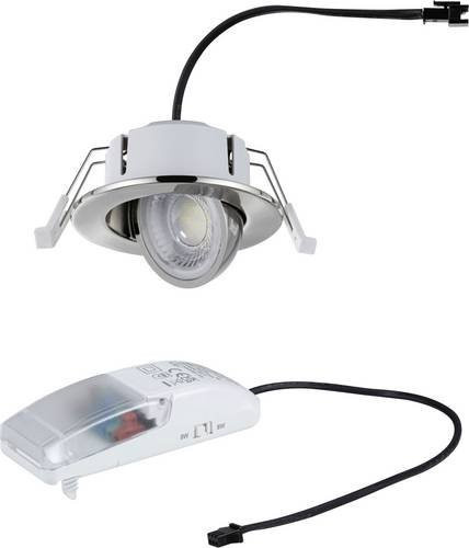 Paulmann LED-Einbauleuchte rund in Silber, dimmbar und IP65 geschützt - Bild 1