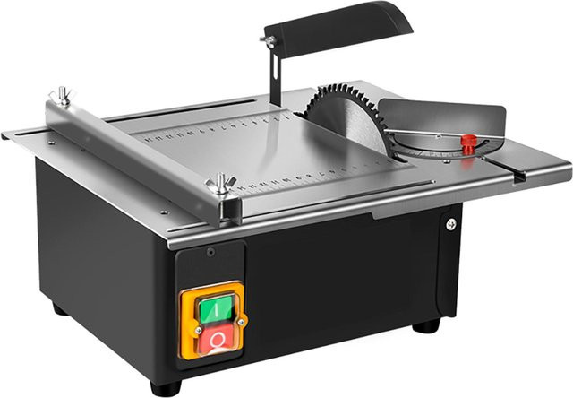 Kkmoon Tischkreissäge mit 2500 W und Edelstahl-Tischplatte, Schwarz, Breite: 34 cm, Tiefe: 28 cm - Bild 1