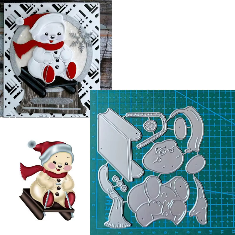 Weihnachten Metallschneidwerkzeug Form für Scrapbooking und Bastelarbeiten Silber - Bild 3