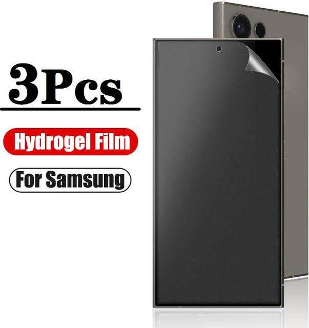 3 Stück Privatsphäre Hydrogel Displayschutzfolien für Samsung Galaxy S22 Plus und S22 Ultra, transparent, kompatibel mit Fingerabdruck-Entriegelung - Bild 1