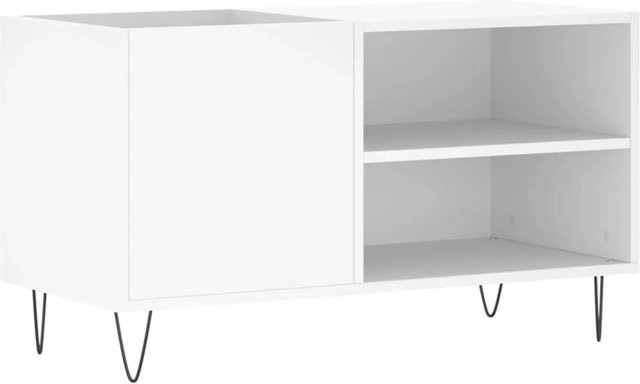 vidaXL Schallplattenschrank in Weiß im industriellen Stil, B/T/H: 85 x 38 x 48 cm - Bild 1