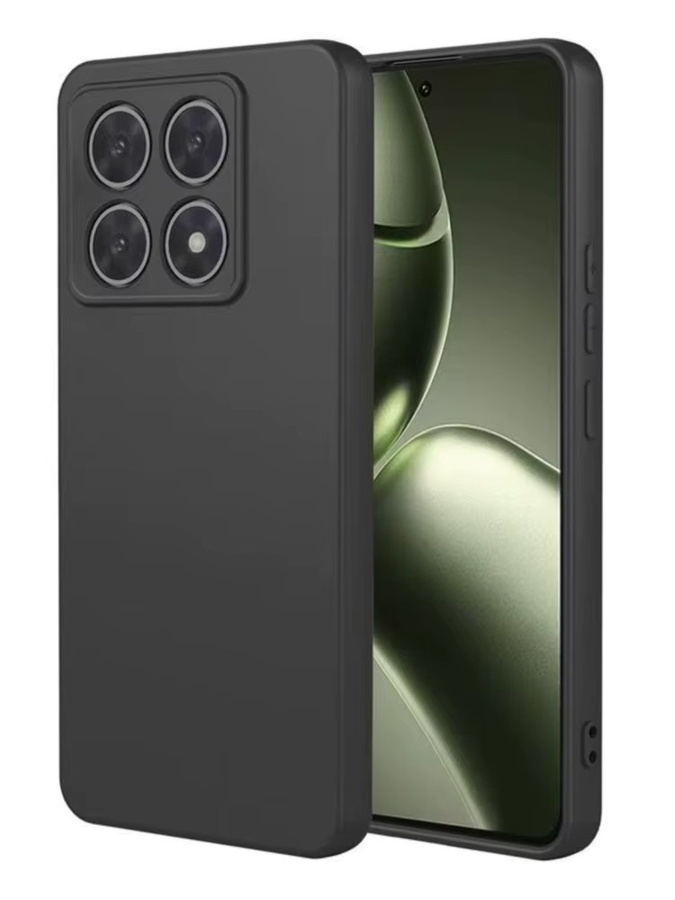 Matte Silikon Schutzhülle für Xiaomi Mi 14T und Xiaomi 15T Pro in Schwarz - Bild 2