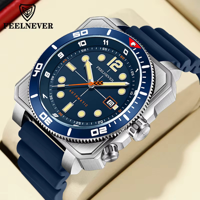 FeelNever Armbanduhr Automatik, Edelstahl, Grün, Herren - Bild 6
