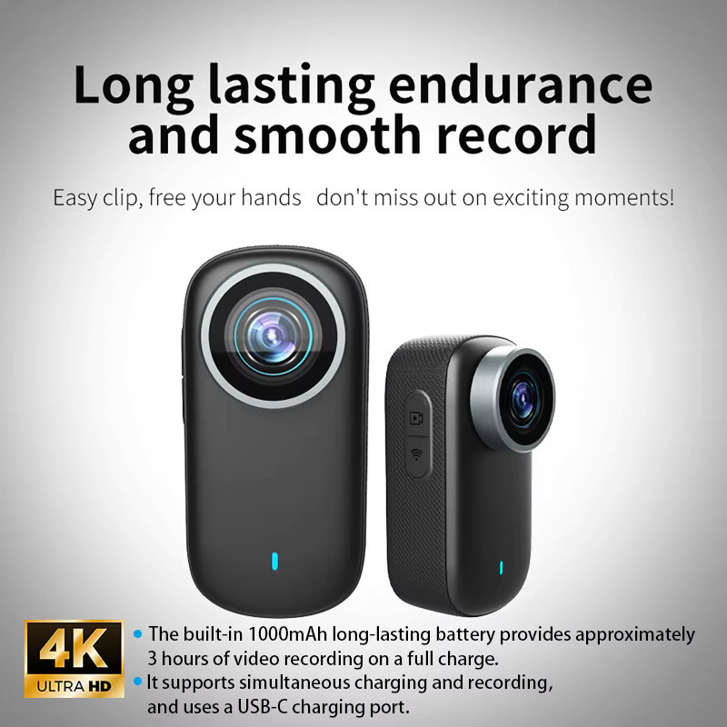 Luxuglow 4K High Definition Action Kamera mit Bildstabilisierung und WiFi, Schwarz - Bild 2