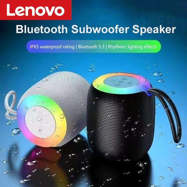 Lenovo Mini Bluetooth-Lautsprecher mit Trageriemen in Blau für Outdoor und Heimgebrauch - Bild 1