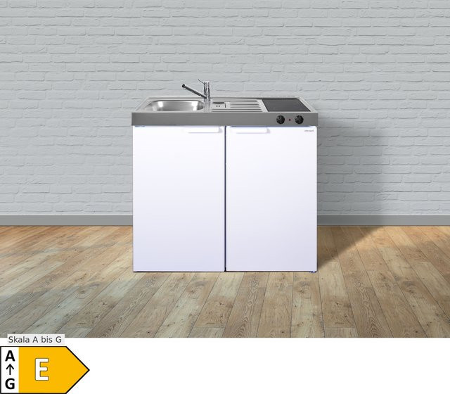 Stengel Küchen Kitchenline MK 100 Glaskeramikkochfeld in Weiß mit Bedienung rechts - Bild 1