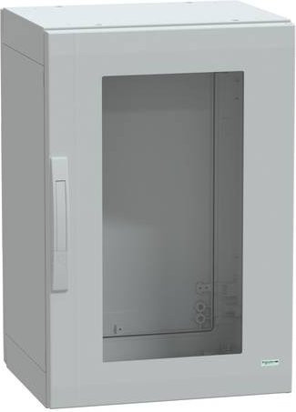 Schneider Electric Polyestergehäuse PLA bodenstehend, grau mit transparenten Türen, IP65, B/T/H: 75 x 50 x 42 cm - Bild 1