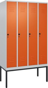 C+P Spind Classic PLUS Garderobenschrank mit 4 Abteilen, Gestell aus Stahl, H x B x T: 212 x 120 x 50 cm - Bild 1
