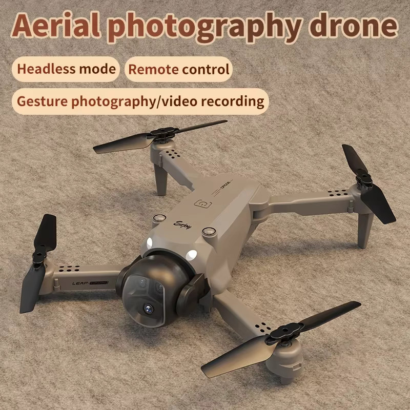 Professionelle E4 Drohne mit 8K Weitwinkel HD 1080P Kamera, WiFi FPV, faltbarer RC Quadrocopter in Schwarz - Bild 5