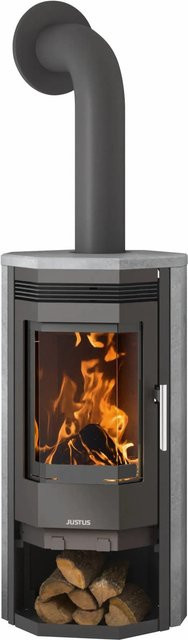 Justus Kaminofen Usedom 5 mit Speckstein-Verkleidung und Gusstür in Grau, 5 kW - Bild 1