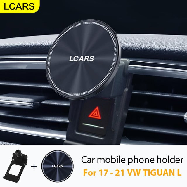 Lcars Magnetische Auto-Handyhalterung für Lüftungsschlitze in Schwarz, passend für Volkswagen Tiguan L 2017-2021 - Bild 1