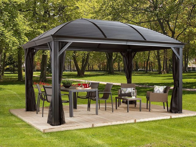 Sojag Pavillon Moreno Aluminium Anthrazit B: 423 cm, T: 298 cm, H: 283 cm - Bild 1