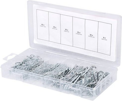 KS Tools Federsplinte Sortiment in Silber, 150-teilig - Bild 1