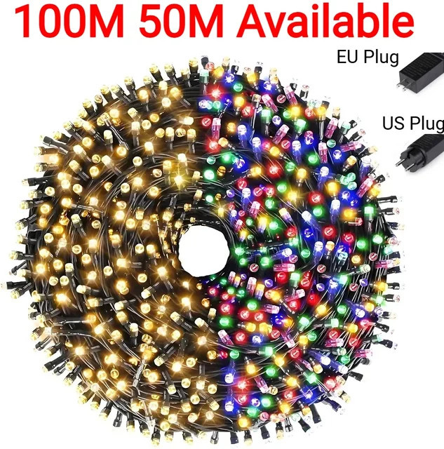 Gyarfas LED-Lichterkette Feenlampe mit 8 Modi für Außenbereich, Garten und Dekoration - Bild 1