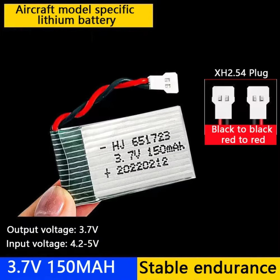 HONGXUNJIE Lithium-Polymer-Akku 3,7V 150mAh 20C mit XH2.54 Stecker in Silber für Flugzeuge und Drohnen - Bild 3