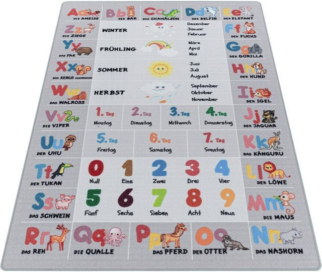 Ayyildiz Kinderteppich Play Grau B/L: 140 x 200 cm - Bild 1