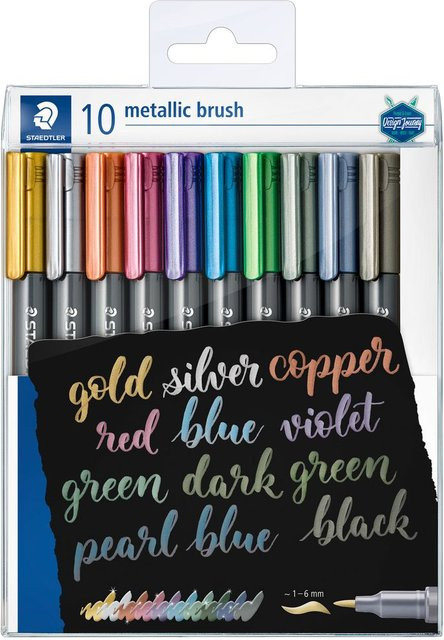 Staedtler Metallic Brush Marker Set in Multicolor, 10er-Pack - Bild 1
