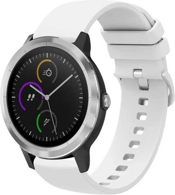 Uhrenarmband Garmin Vivoactive 3, Silikon, 20 mm, Weiß, Unisex - Bild 1