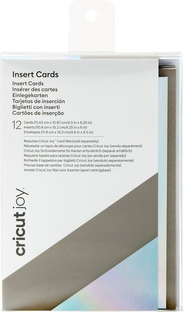 Cricut Joy Insert Cards mit Einleger und Umschlägen Grey/Silver Holographic B: 11,43 cm, H: 15,87 cm - Bild 1