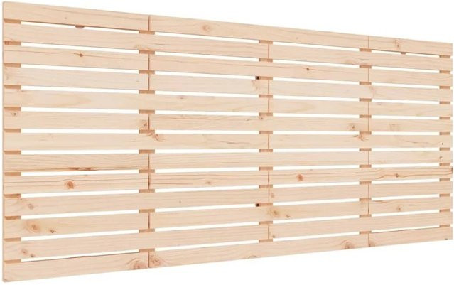 vidaXL Wand-Kopfteil aus Massivholz Kiefer in Braun mit rustikaler Optik, B: 206 cm, H: 91,5 cm, T: 3 cm - Bild 1