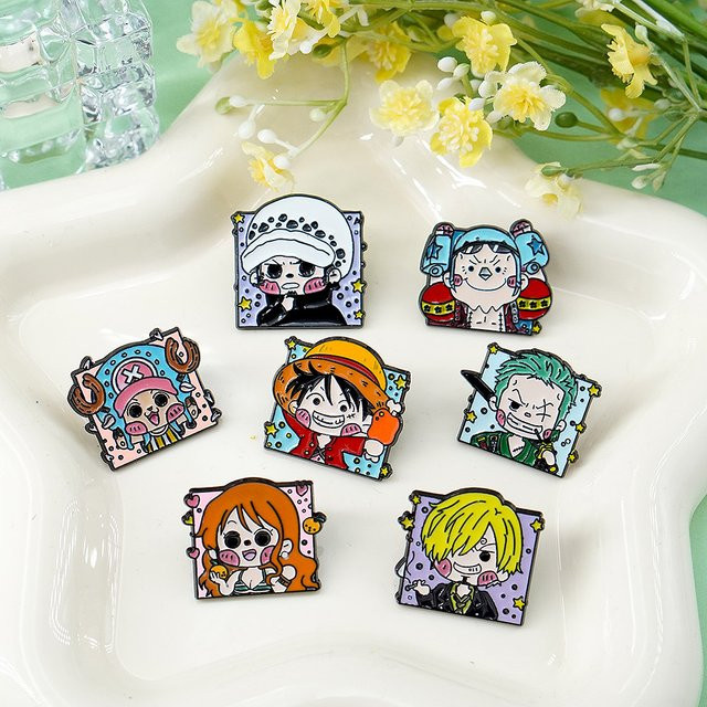 MINISO Pin-Set, 7-teilig, Emaille, Unisex - Bild 1