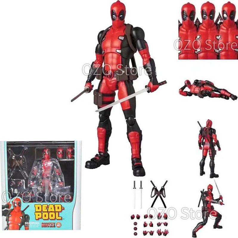 Mafex 082 Deadpool Actionfigur Comic Version in Rot, Höhe: 16 cm - Bild 1