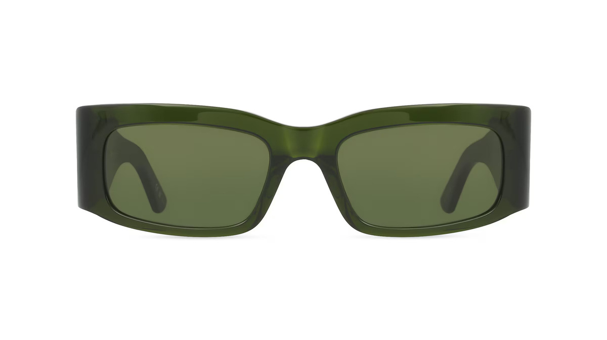 Balenciaga BB0328S Sonnenbrille, Vollrand, Eckig, Acetat, Unisex, grün - Bild 1