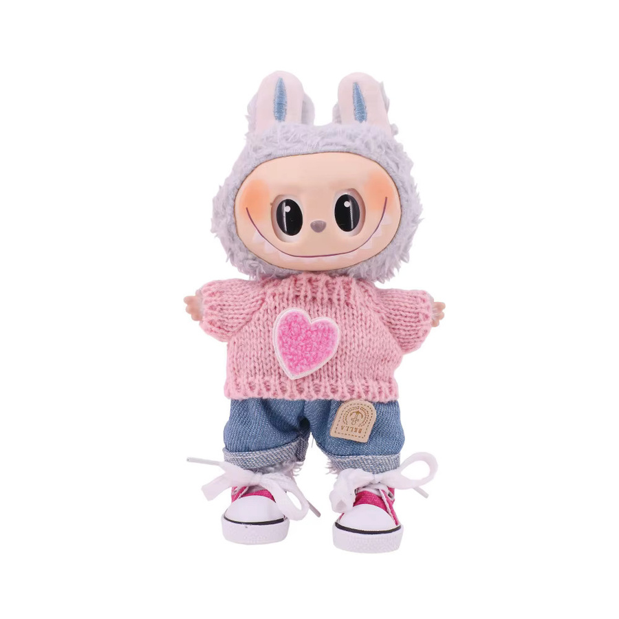 Luckdoll 3-teiliges Puppenkleidung Set für Labubu 17 cm Plüschpuppen Zubehör in Mehrfarbig - Bild 4