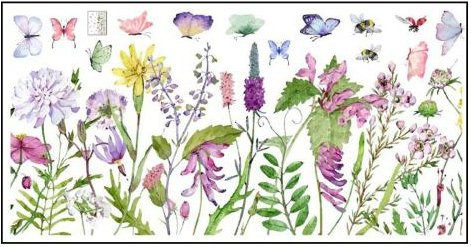 YOU HOME Bunte Florale Fensteraufkleber Doppelseitig Wasserdicht mit Frühlingsblumen in Weiß und Multicolour - Bild 1