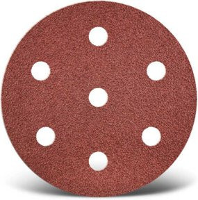 Menzer Klett-Schleifscheiben Set, 50 Stück, Ø 90 mm, Körnung K120, 7-Loch, braun - Bild 1