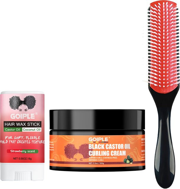 GOIPLE Haarstyling-Wachsstift mit Rizinusöl, Lockiges Haar - Bild 1