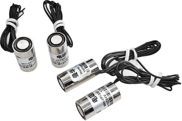 4 Stück CNMAWAY P13/27 Elektromagnet-Saugnapf Hebevorrichtung 1KG 10N Silber 12V-24V DC - Bild 1