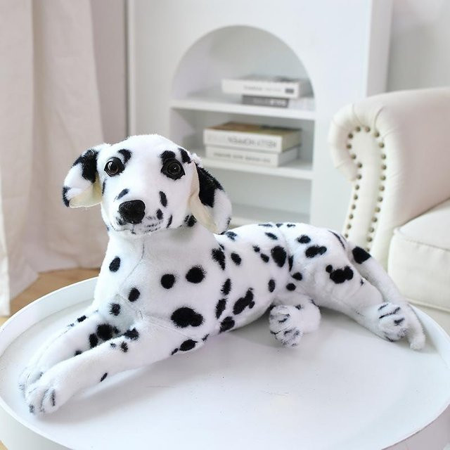 Dalmatiner Hund, Plüschtier, Lebensecht, Riesiger Hund Spielzeug, Weiß - Bild 1